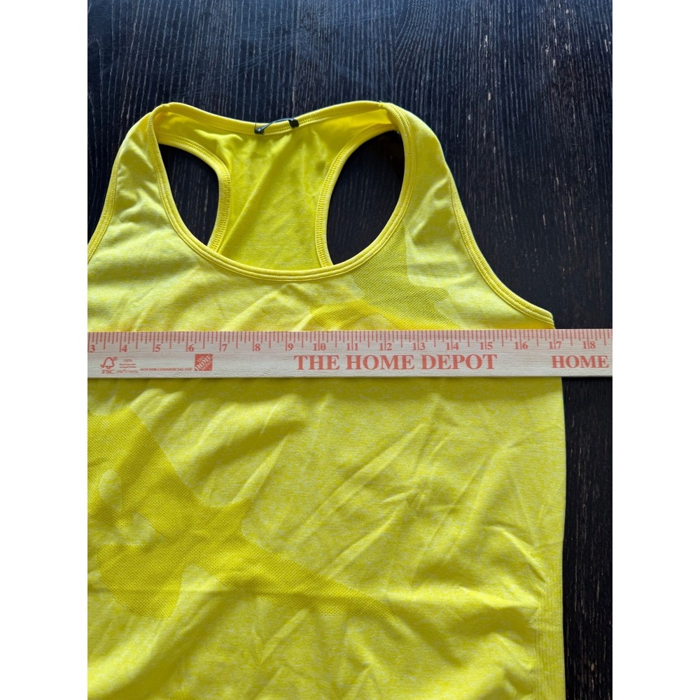 Oiselle Flyte Tank Top Women Large Yellow Bird Graphic Racerback Running Gym EUC - Picture 5 of 6